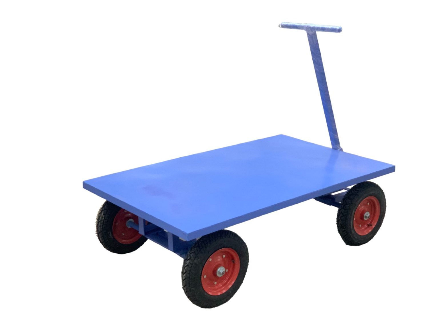 M134 Platform Truck Pneumatic Wheel for Warehouse, Factory and Outdoor Material Handling Use, Heavy Duty Trolley for Smooth Transport, Loading, Storage and Industrial Movement Tasks 